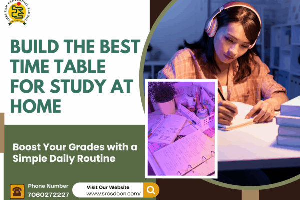 Time table for study at home